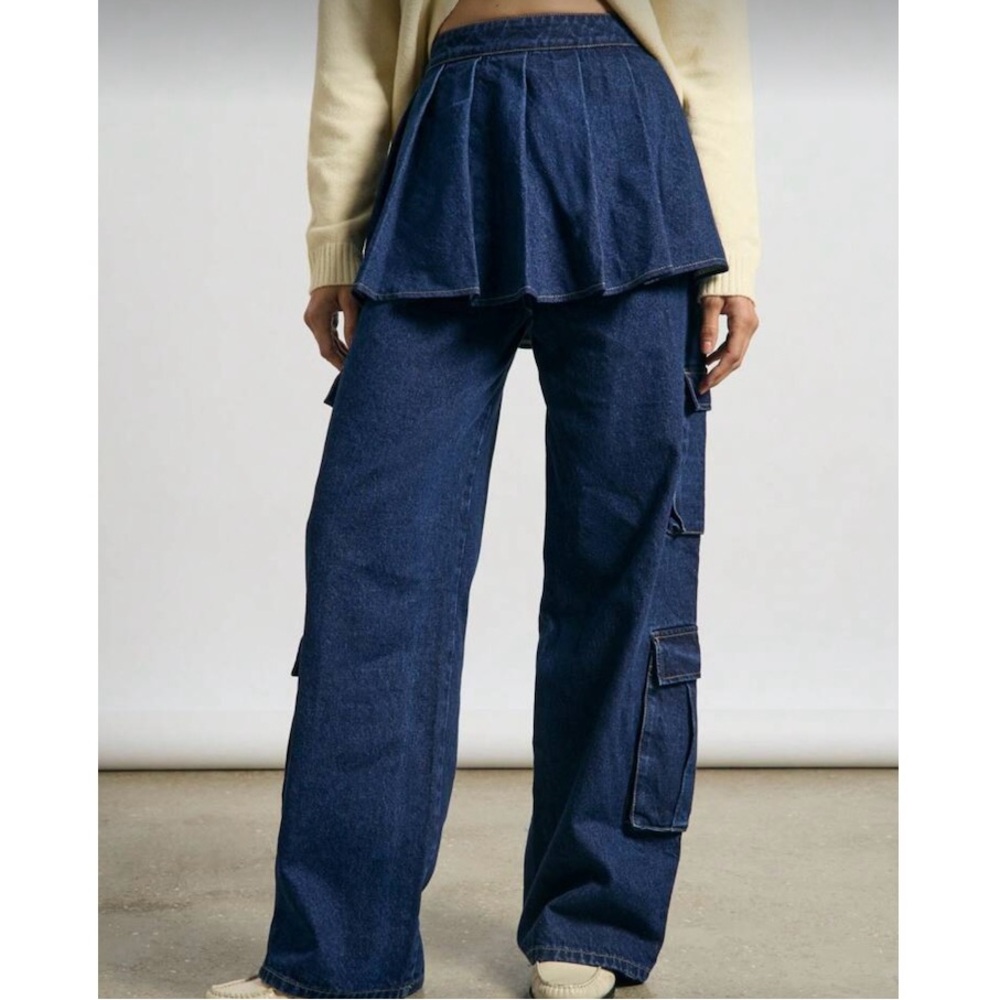 Elegant Blue Flare Denim Jeans